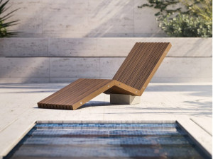 Стул для отдыха из массива дерева