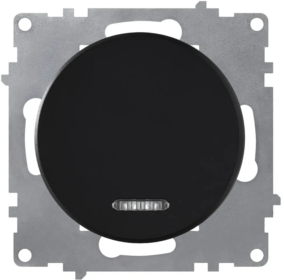ONEKEYELECTRO Выключатель Florence с подсветкой, матовый черный 82127018