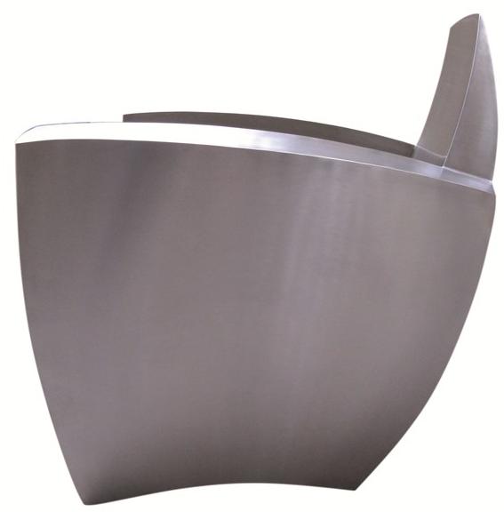 ICI ET LÀ Кресло из нержавеющей стали с обивкой в ​​индустриальном стиле Handmade metal furniture by ici et là Sfet02 - Вид №1