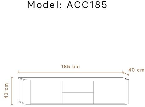 Momocca Комод деревянный с распашными дверцами и ящиками Adara Acl185 / acl185p - Вид №1
