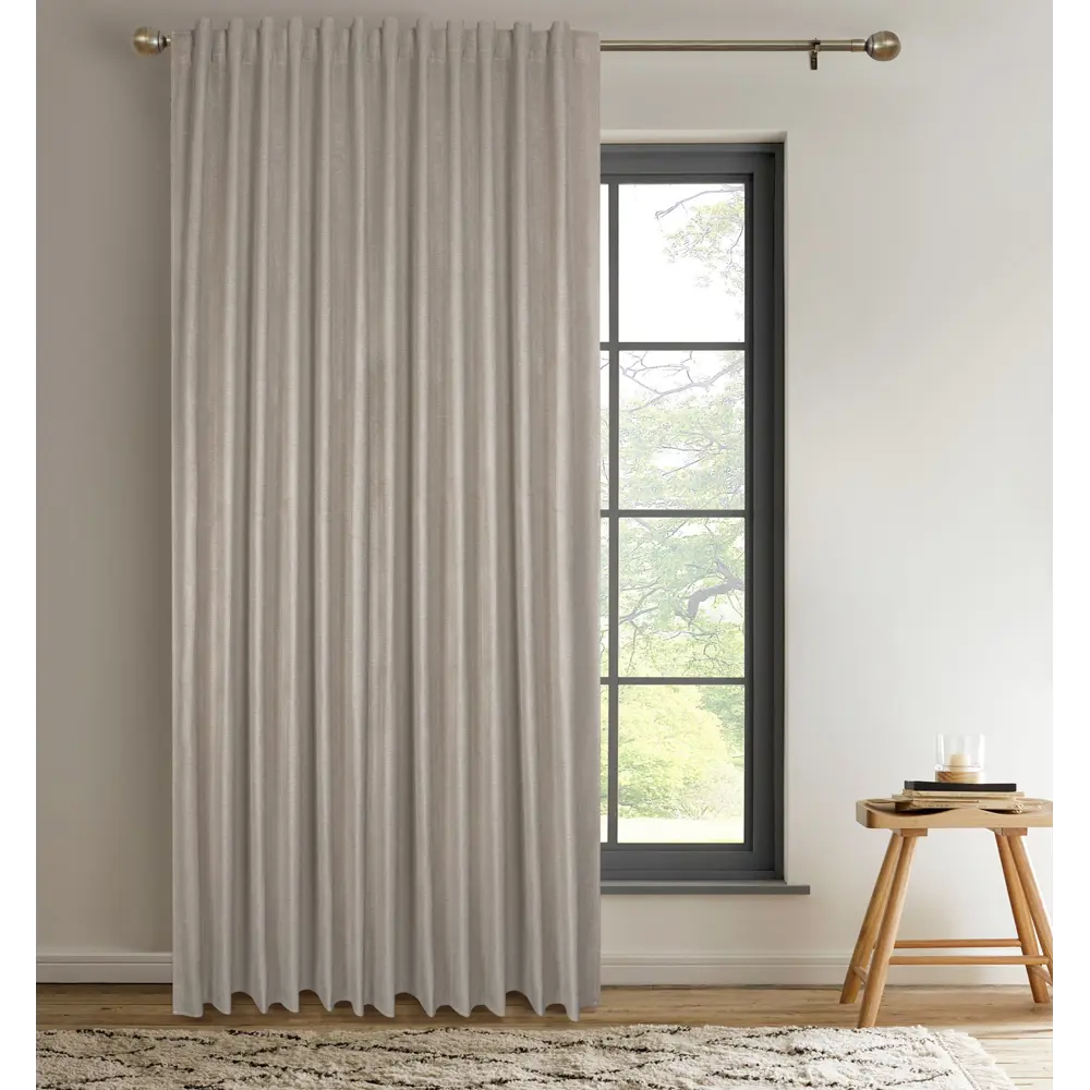 Штора на ленте Ника 200x270 см цвет бежевый СТОЛИЦА ТЕКСТИЛЯ STLM-2144091