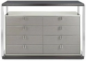 FRATO Лакированный комод из нержавеющей стали и дерева Lexton Ffu060006abh