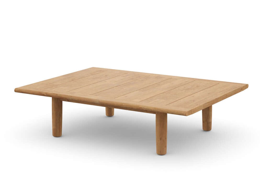 Низкий прямоугольный садовый столик из тикового дерева DEDON TIBBO ARCH-00151564 - Вид №1