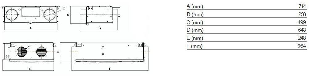 Vortice Блок рекуперации тепла для подвесных потолков Vort phantom 11448 - Вид №1