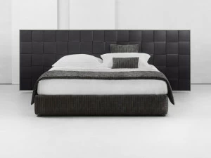 Flou Двуспальная кровать с деревянным реечным изголовьем