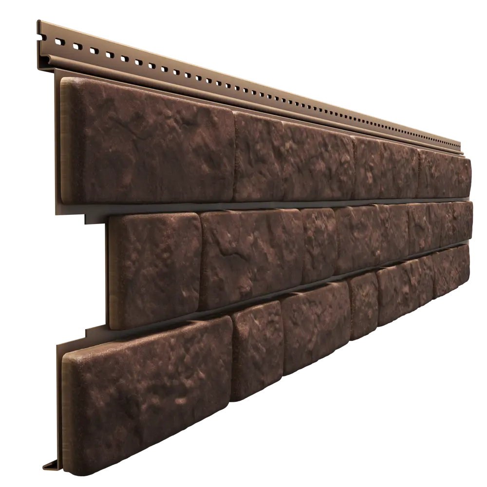 88292075 Сайдинг виниловый Döcke Bergart Камень 1.8 м Кедровый орех 0.52 м² STLM-0077327