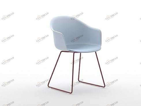 arrmet Полипропиленовый стул с салазками и подлокотниками Máni armshell plastic sun-id-1409935