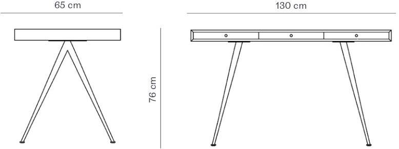 NORR11 Прямоугольный стол из МДФ с ящиками sun-id-1359454 - Вид №2