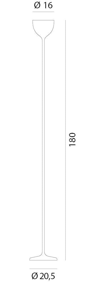 Стальная светодиодная напольная лампа Rotaliana ARCH-00025333 - Вид №4