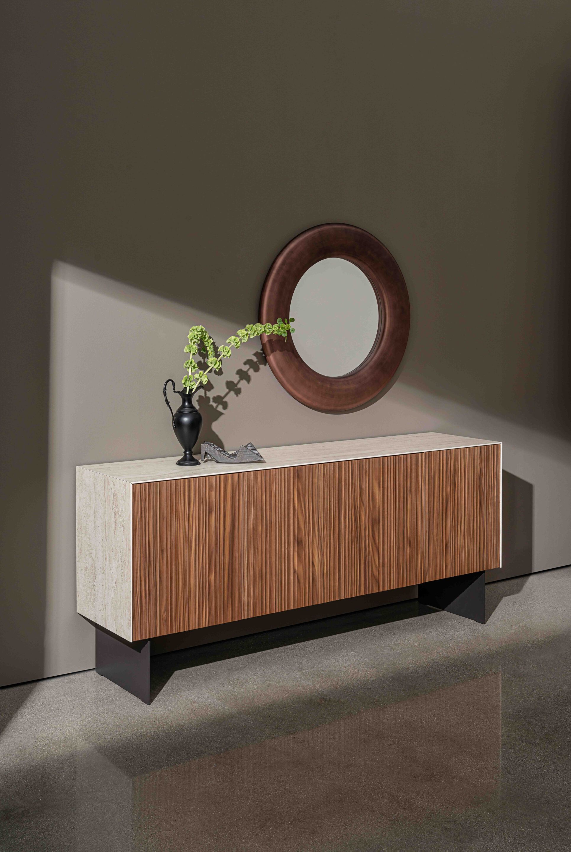 Настенное круглое зеркало с рамкой Sovet Italia ORBIT ARCH-00057298 - Вид №1