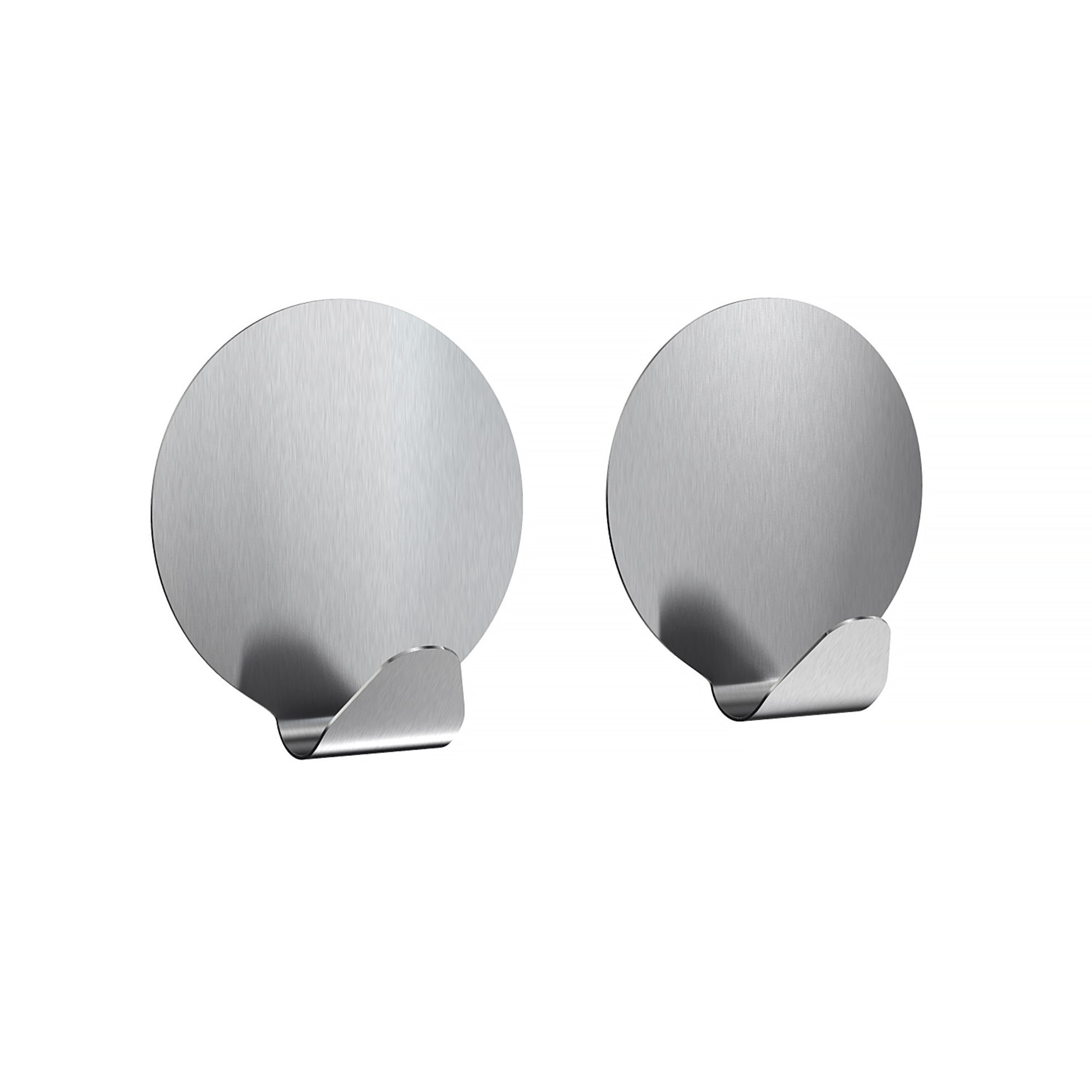 84730543 Крючок-вешалка самоклеящийся круг сталь цвет хром 2 шт. нет Santreyd 