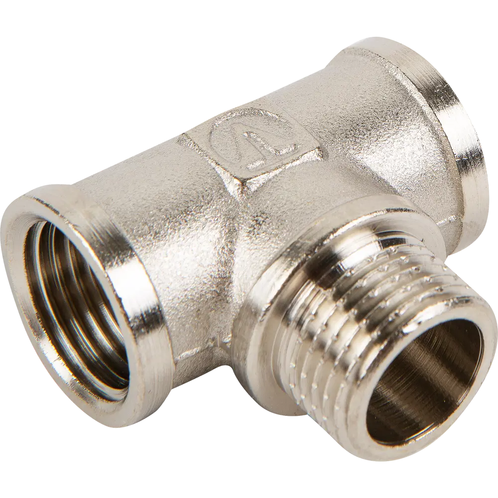 Тройник Valtec 1/2" ВР-НР мм никелированная латунь VTr.132.N.0004 11978135 STLM-2046517  - Вид №2