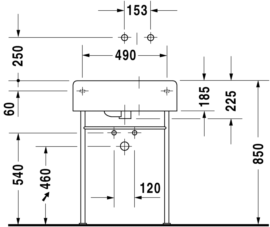 0685600011 Подвесная раковина настенная овальная Duravit Scola - Вид №3
