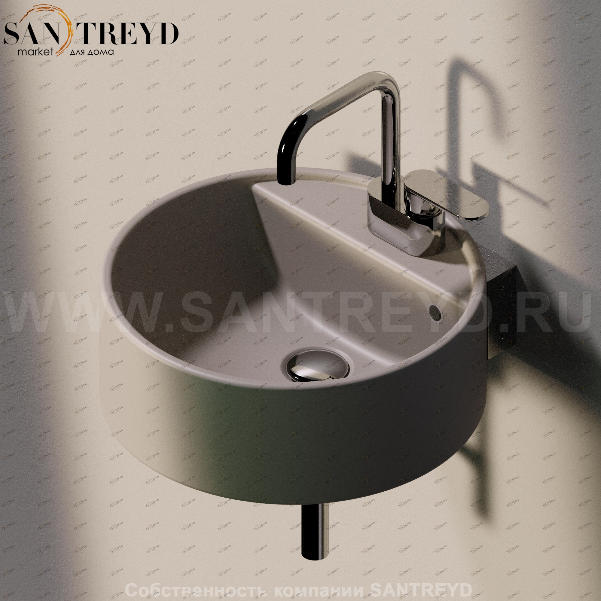 505042S1019 Накладная раковина на столешницу  круглая Ceramica Flaminia Twin