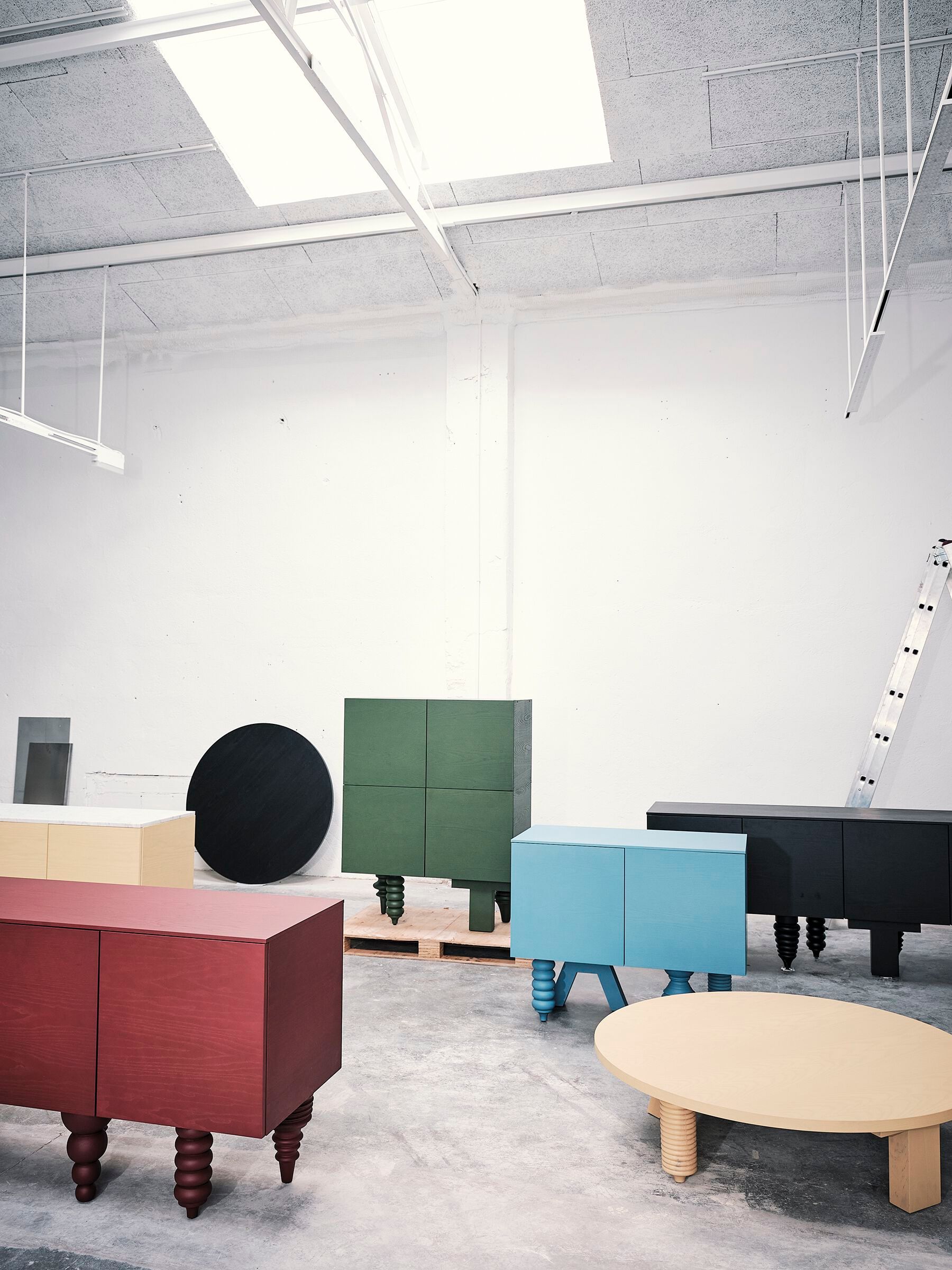 Круглый журнальный столик из МДФ для гостиной BD Barcelona Multileg ARCH-00093156 - Вид №4