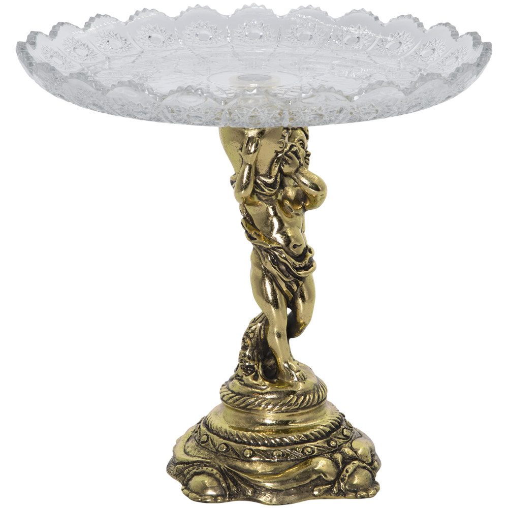 52092 Фруктовница-конфетница Путти с кувшином-5 Бронза BOGACHO 4627179657239