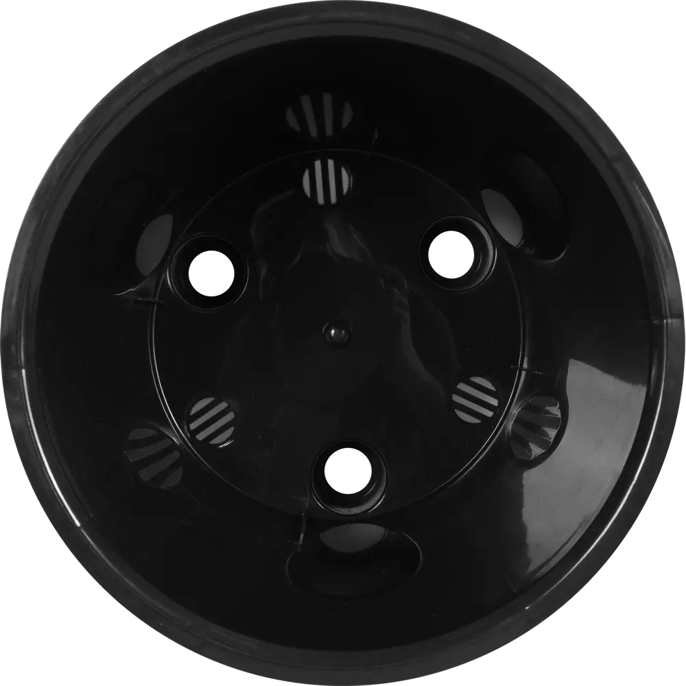 Горшок цветочный Ingreen Фиджи Зигзаг ø20 h18.3 см v4 л пластик чёрный/белый STLM-2114762 - Вид №1