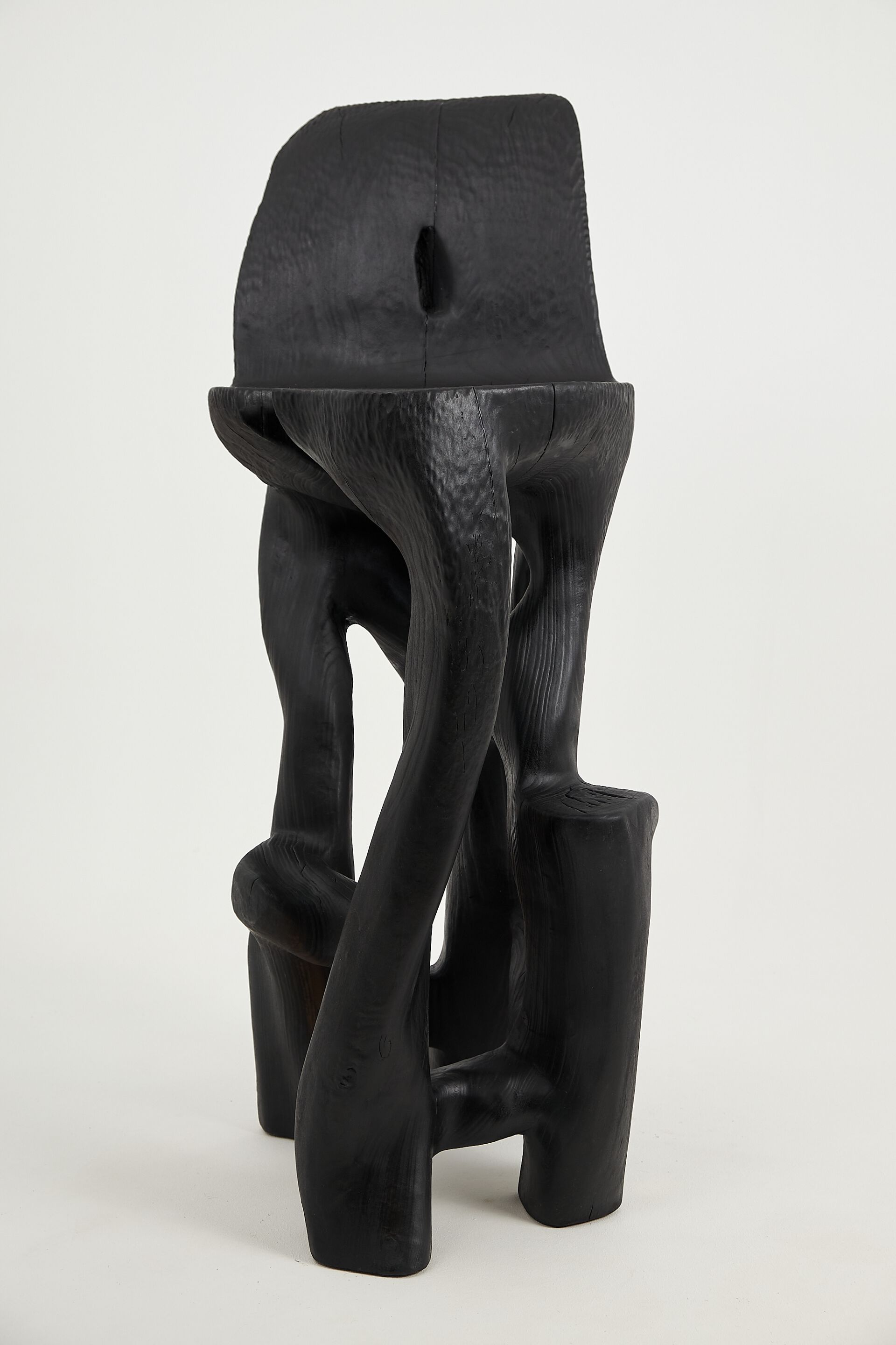 Высокий деревянный стул со спинкой Logniture Makha ARCH-00085057 - Вид №1