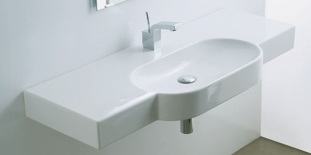 OV10545101 Подвесная раковина настенная овальная Disegno Ceramica  белая  - Вид №1