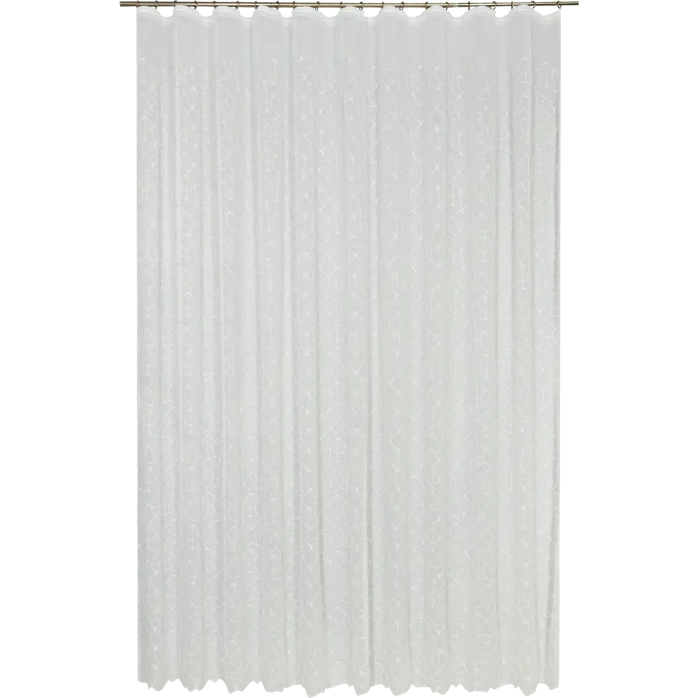 Тюль на ленте «Геометрия» 300x280 см цвет экрю MIAMOZA STLM-2136868