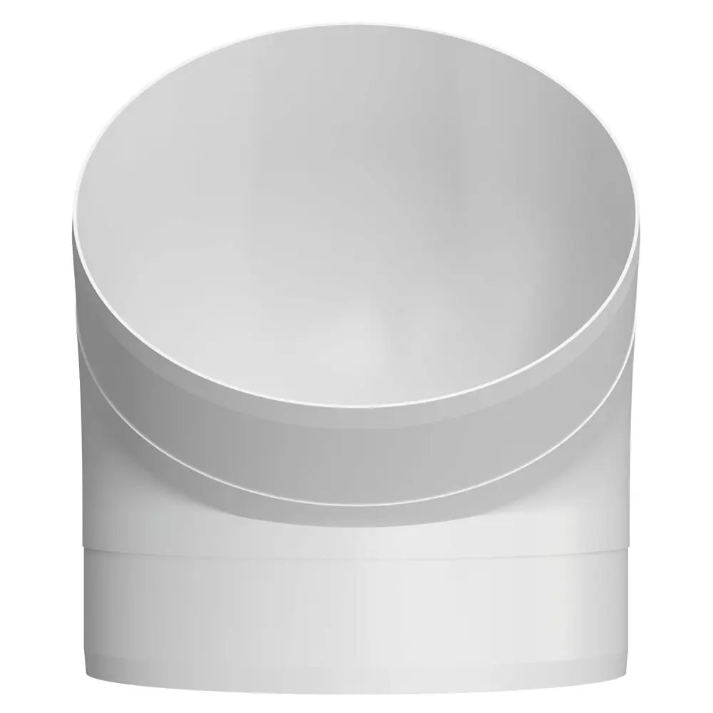 Колено круглое Fonet D150 мм 45 градусов пластик STLM-2208006 - Вид №3