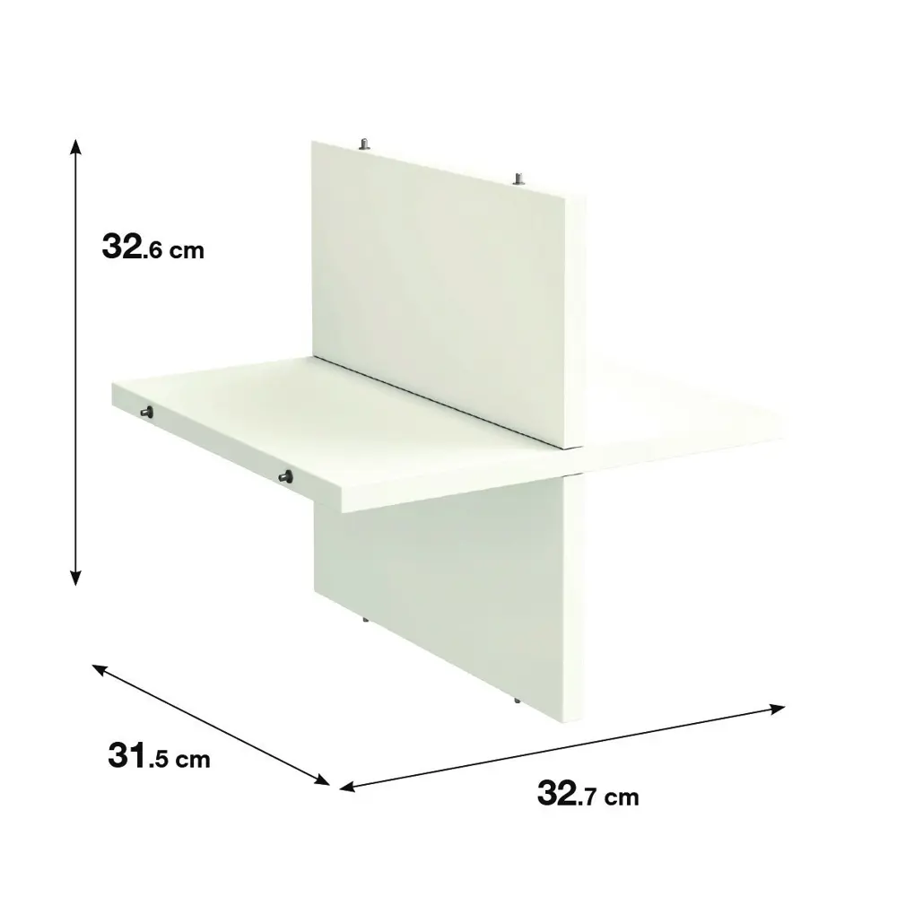Вставка крестовая для стеллажа KONSENSA Руан 32.7x31.5 см ЛДСП цвет белый STLM-2102234 - Вид №1