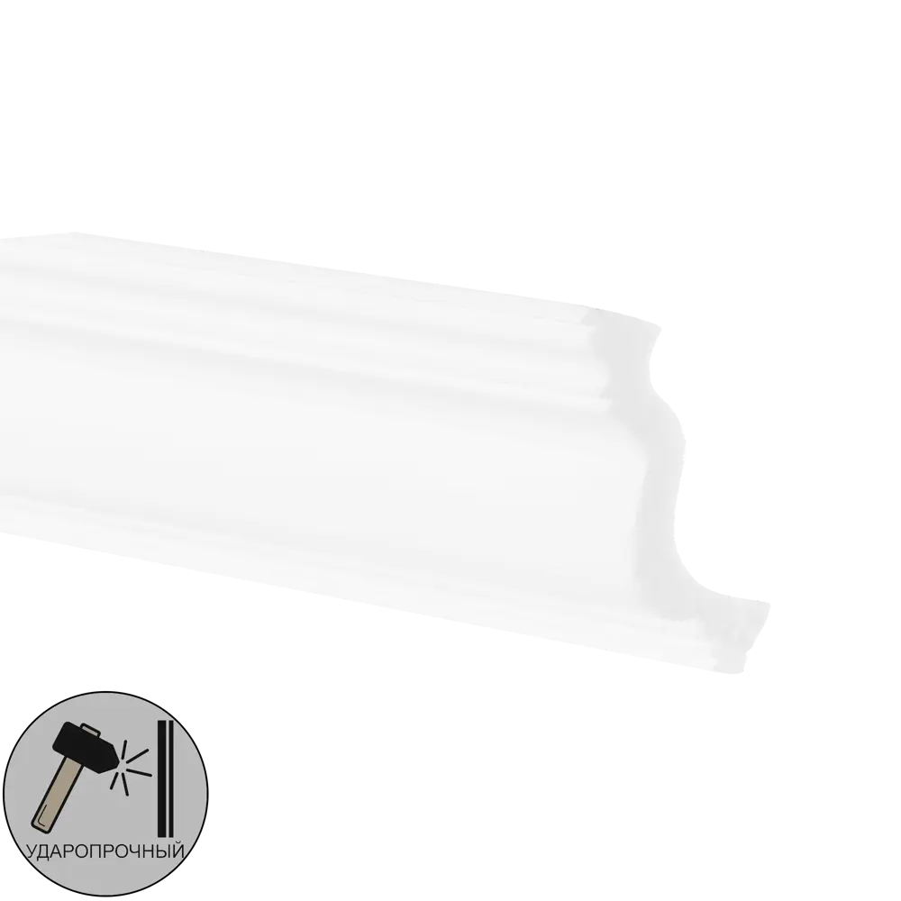 Плинтус потолочный ударопрочный полистирол NMC WT10 белый 84x84x2000 мм STLM-2211937
