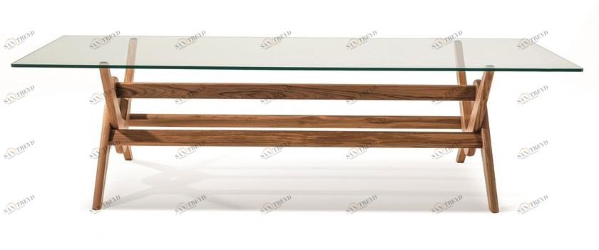 Cassina Стол из дерева и стекла Capitol complex sun-id-1470334