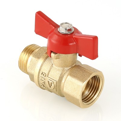 VT.123.G.04 Кран шаровой «СТАНДАРТ» с ручкой-бабочкой и внутренней–наружной резьбой Valtec 1/2"  - Вид №5