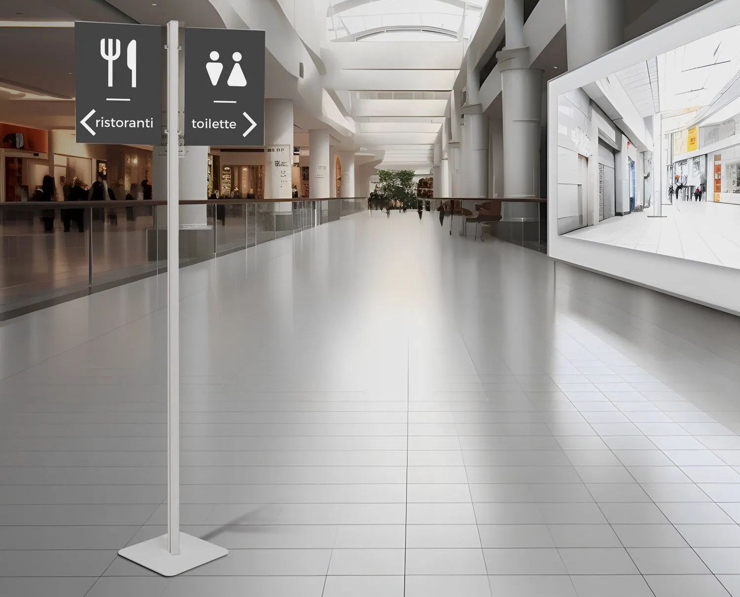 Алюминиевая двухсторонняя напольная витрина для брошюр STUDIO T InUno ARCH-00029206 - Вид №8