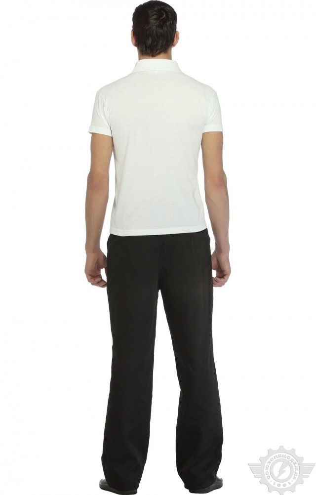 66335 Тенниска-поло белая  Одежда для салонов красоты  размер XXL (54) Спецодежда  - Вид №4