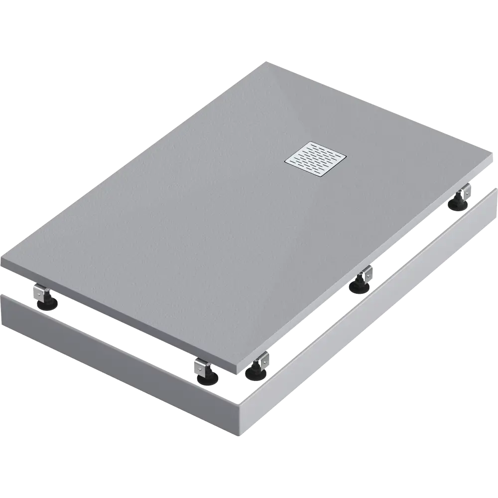 Душевой поддон Keram литьевой мрамор 120x80 см цвет грей 83210766 STLM-2190862 Santreyd Essentia - Вид №2