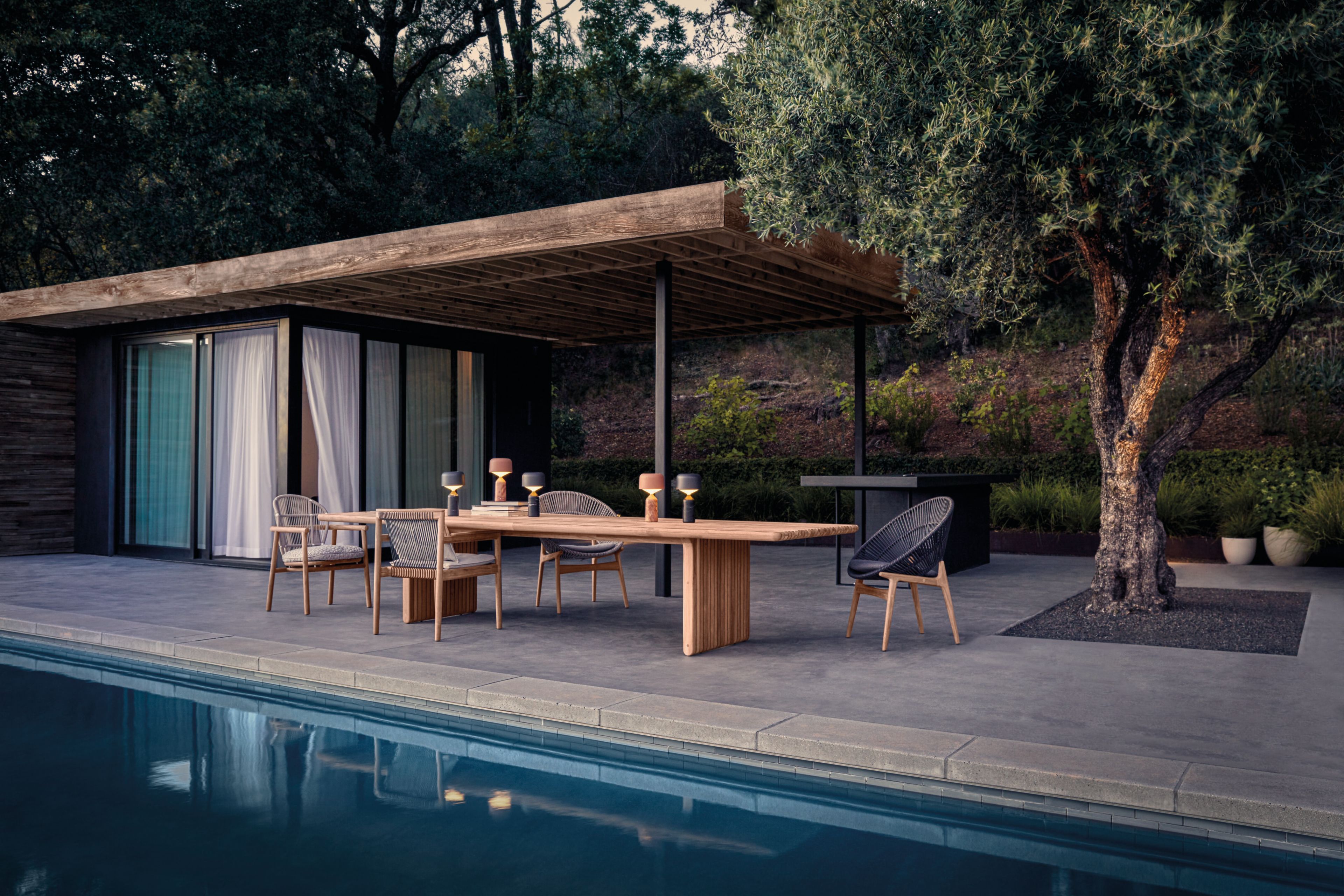 Прямоугольный садовый стол из тикового дерева Gloster палуба ARCH-00031995 - Вид №1