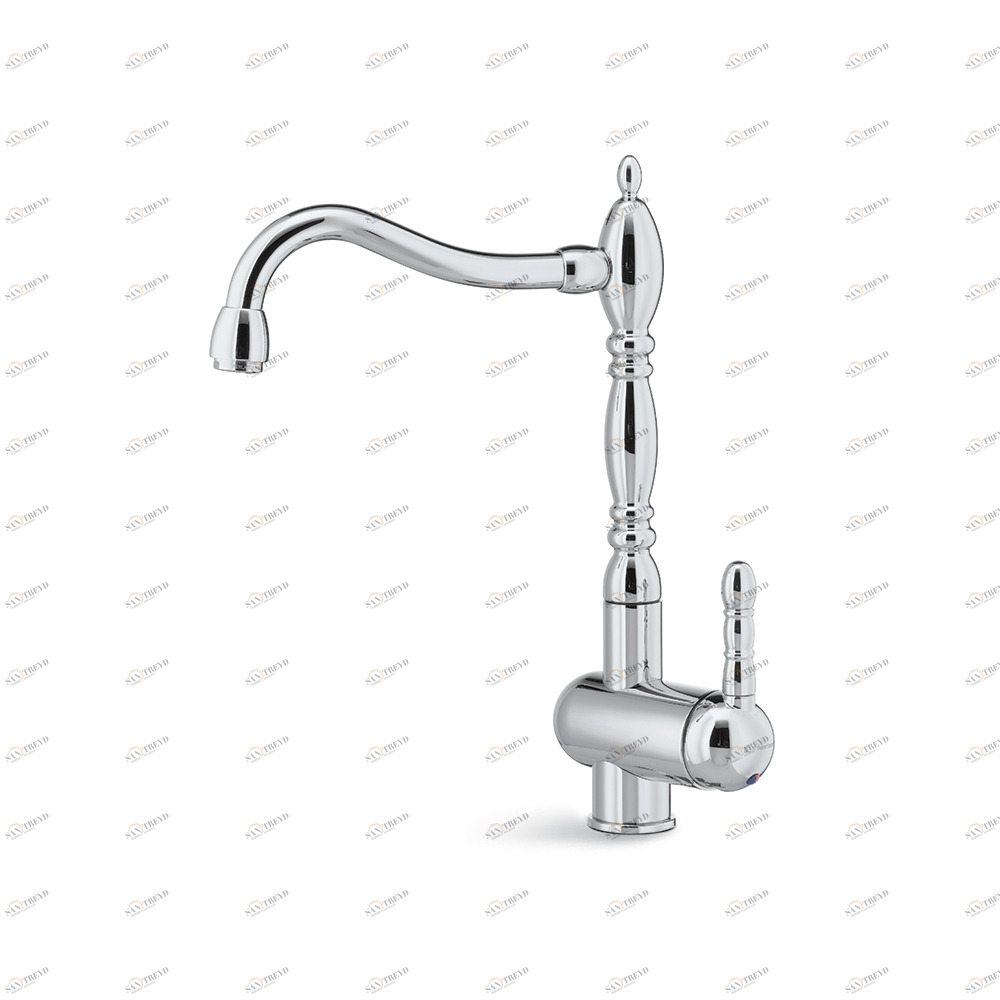 Смеситель для мойки однорычажный, с поворотным изливом - стиль «ретро». MARVEL NEWFORM Италия 8551