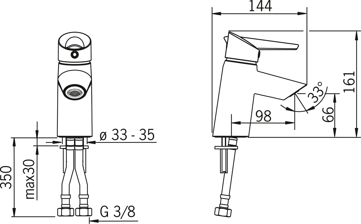 Oras 2710FG Смеситель для умывальника 2710FG Optima Хром  - Вид №2