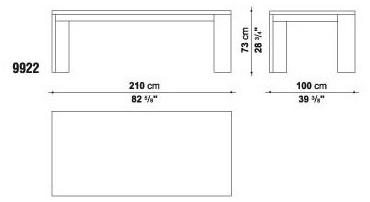 Maxalto Прямоугольный деревянный стол Alceo sun-id-1411638 - Вид №4