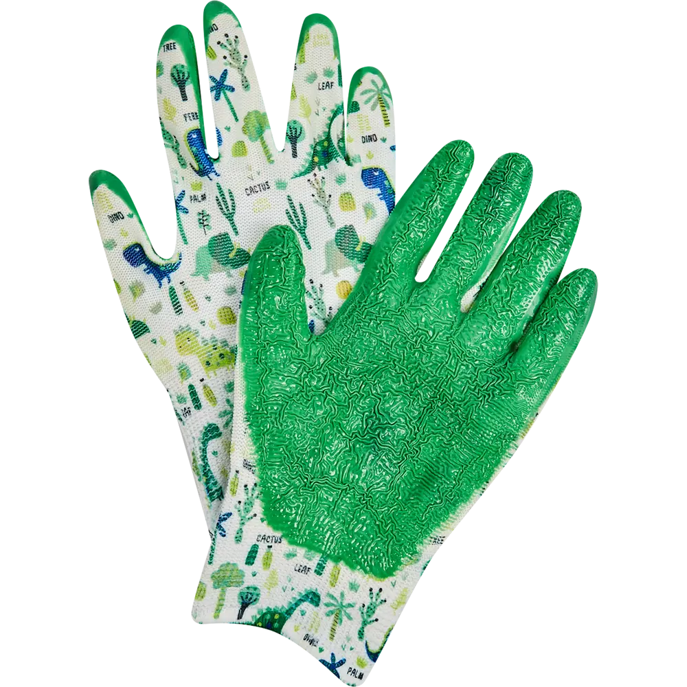 GARDEN SHOW Детские перчатки с динозаврами для садовых работ 4-6 лет 89166302 STLM-0079369 - Вид №1