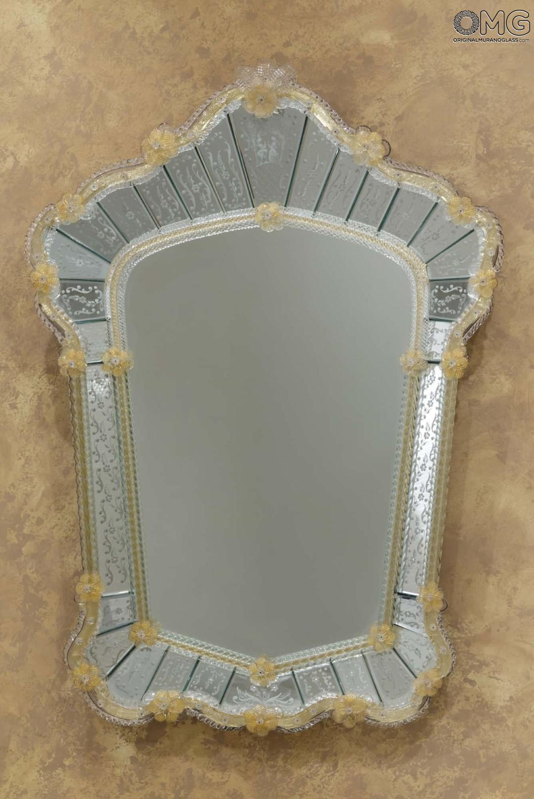 1676 ORIGINALMURANOGLASS Венецианское зеркало Венесиана Конте - муранское зеркало  см  - Вид №1
