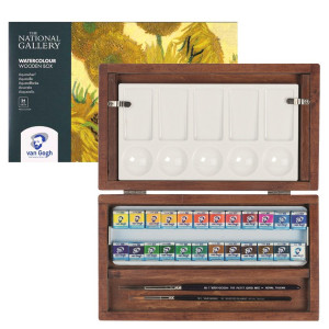 20848724 Краска акварель Набор акварельных красок Van Gogh National Gallery 24цв кювета деревянный короб Royal Talens