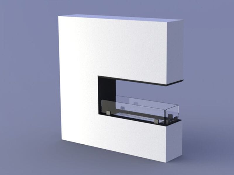 Встроенный камин с тройным фасадом из биоэтанола bioKamino Bkbf ARCH-00042296 - Вид №6