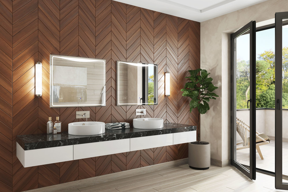 Зеркало Eva Luxe 800800⨉40⨉700 мм хром VIGO sun-id-665175 - Вид №2