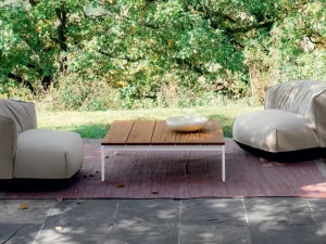 Kristalia Квадратный садовый столик из тика Be-easy slatted