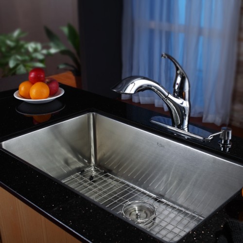 KHU100-30-KPF2210ORB-KSD30ORB Накладная раковина на столешницу  прямоугольная Krausru 