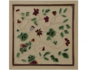 LGC094 Набор из 10 красных / зеленых плиток кремового цвета Сarronheating