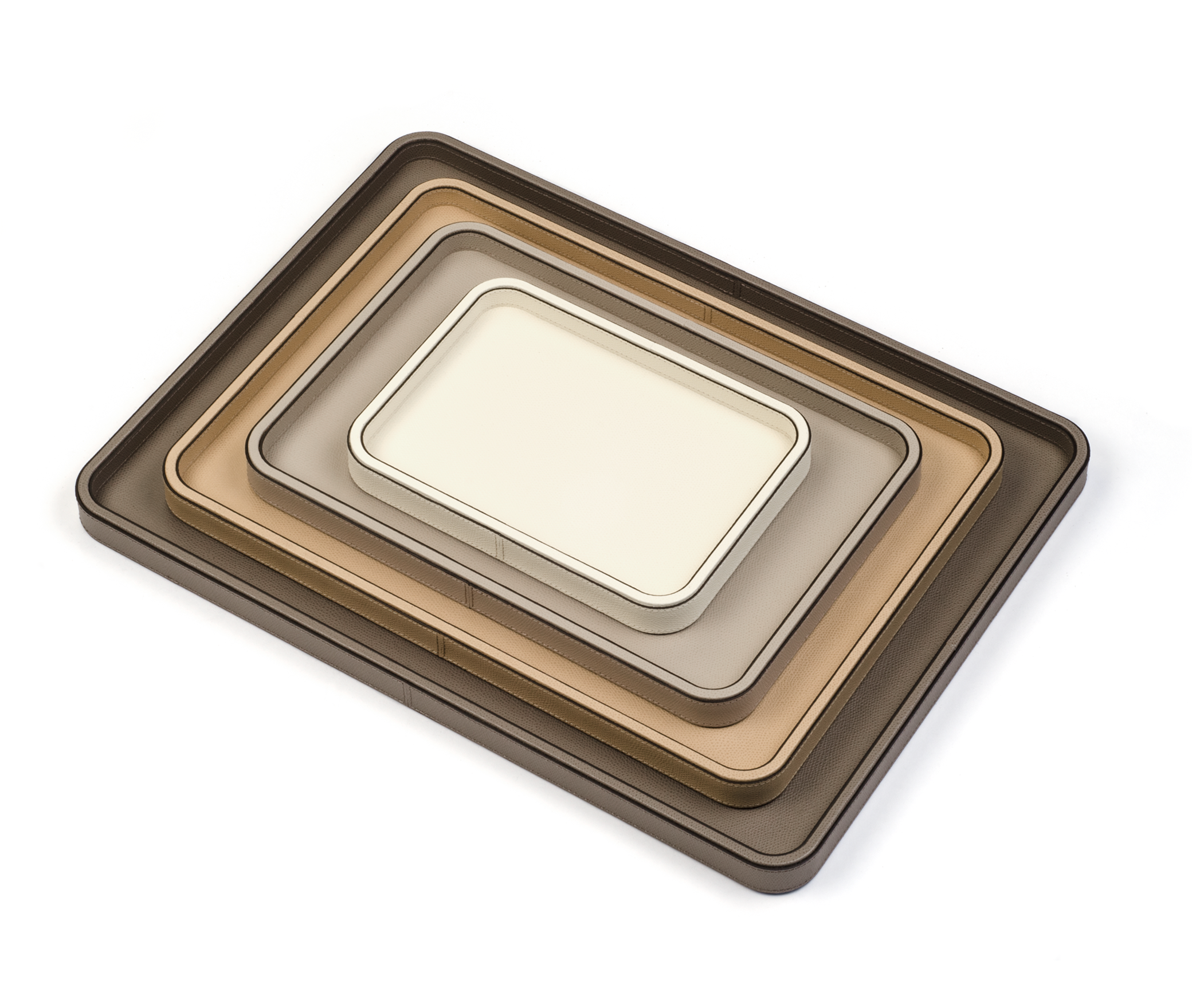 Прямоугольный поднос Jane - 50,4X37,2 см / зернистая кожа_кремовый Pinetti 00.1487.029.027 - Вид №1