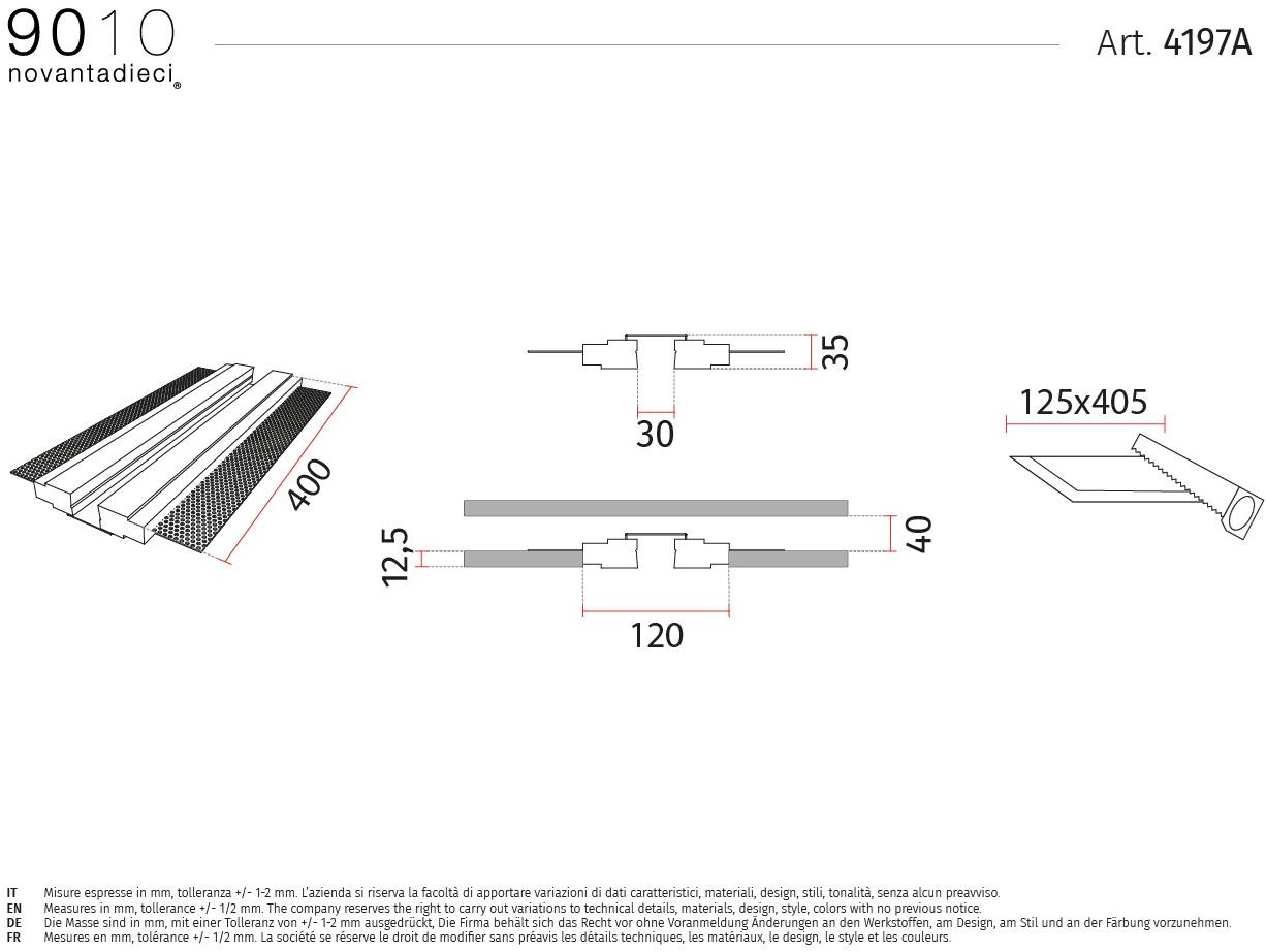 9010 novantadieci Встраиваемый потолочный светильник led cristaly®  4197a/b/c  - Вид №2