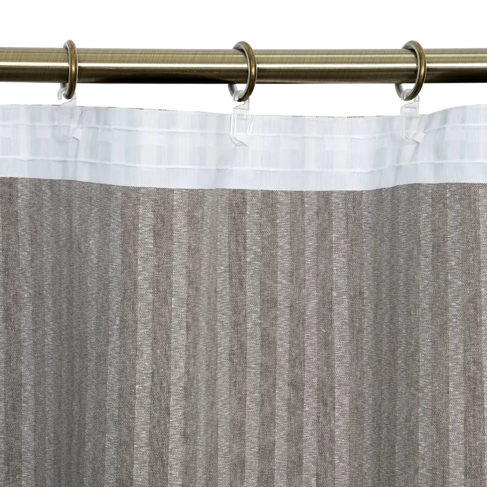 Штора на ленте Daily, 160x280 см, цветы, цвет серо-коричневый GARDEN STLM-2044251 - Вид №3