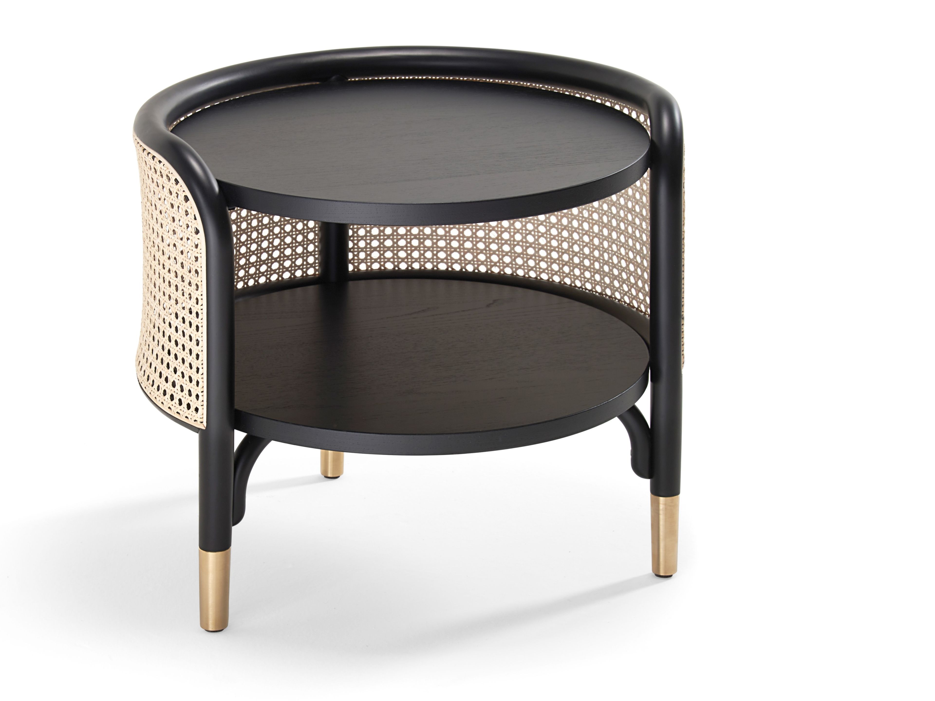 Круглый журнальный столик из бука и соломы в Вене Wiener GTV Design Mos ARCH-00049201