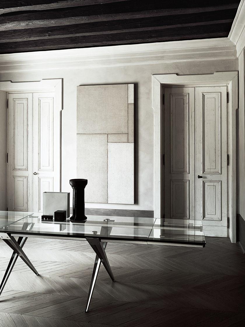 Desalto Раздвижной прямоугольный стол из стали и стекла sun-id-1427693 - Вид №4