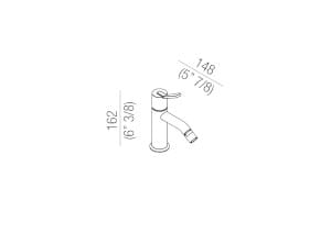 Латунный однорычажный смеситель для биде Agape Fez 2 ARCH-00081090 - Вид №2